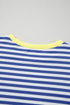 Striped Oversized Drop Shoulder Crew Neck Pullover Sweatshirt