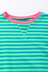 Striped Oversized Drop Shoulder Crew Neck Pullover Sweatshirt