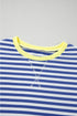 Striped Oversized Drop Shoulder Crew Neck Pullover Sweatshirt