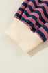 Striped Oversized Drop Shoulder Crew Neck Pullover Sweatshirt