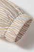 Striped Panel Pocket Detail Half Zip Pullover