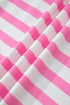 Striped Paneled V Neck Patch Pocket Tee