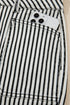 Striped Patch Pocket High Waist Wide Leg Jeans