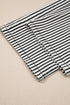 Striped Patch Pocket High Waist Wide Leg Jeans