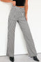 Striped Patch Pocket High Waist Wide Leg Jeans