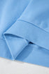 Striped Patchwork Applique Pullover Two Piece Short Set