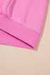 Striped Patchwork Applique Pullover Two Piece Short Set