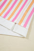 Striped Patchwork Drop Shoulder Half Sleeve Loose Short Sets