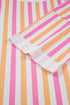 Striped Patchwork Drop Shoulder Half Sleeve Loose Short Sets