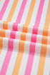 Striped Patchwork Drop Shoulder Half Sleeve Loose Short Sets