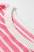 Striped Patchwork Exposed Seam Knit Sweater