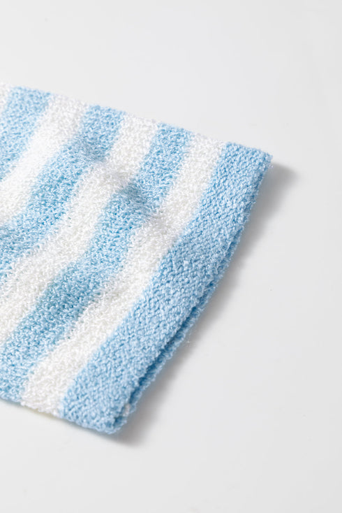 Striped Patchwork Exposed Seam Knit Sweater