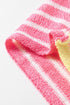 Striped Patchwork Exposed Seam Knit Sweater