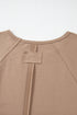 Striped Patchwork Floral Applique Voluminous Puff Sleeve Sweatshirt