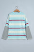 Striped Patchwork Loose Long Sleeve Pullover Top