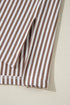 Striped Patchwork Mixed Print Bracelet Sleeve T Shirt
