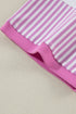 Striped Patchwork Mixed Print Bracelet Sleeve T Shirt