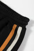 Striped Patchwork Quarter Zip Wide Leg Pant Set
