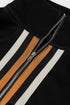 Striped Patchwork Quarter Zip Wide Leg Pant Set