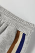 Striped Patchwork Quarter Zip Wide Leg Pant Set