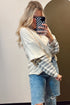 Striped Patchwork Two In One Long Sleeve Top