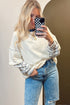 Striped Patchwork Two In One Long Sleeve Top