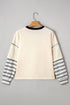 Striped Patchwork Two In One Long Sleeve Top