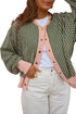 Striped Patchwork V Neck Long Sleeve Cardigan