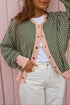 Striped Patchwork V Neck Long Sleeve Cardigan