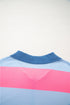 Striped Patchwork Zip Up Pullover Sweatshirt