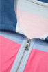 Striped Patchwork Zip Up Pullover Sweatshirt