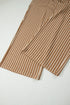 Striped Pattern Functional Pocket Detail Matching Loungewear