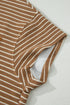 Striped Pattern Functional Pocket Detail Matching Loungewear