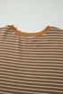 Striped Pattern Functional Pocket Detail Matching Loungewear