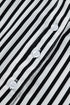 Striped Pattern Half Sleeve Button Up Blouse
