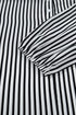 Striped Pattern Half Sleeve Button Up Blouse