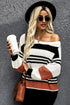 Striped Pattern Knit Sweater