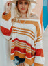 Striped Pattern Knit Sweater