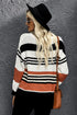 Striped Pattern Knit Sweater