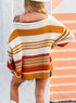 Striped Pattern Knit Sweater