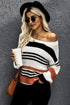 Striped Pattern Knit Sweater