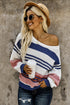 Striped Pattern Knit Sweater