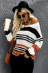 Striped Pattern Knit Sweater