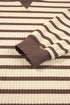 Striped Pattern Patchwork Ribbed Cuff Pullover Sweatshirt