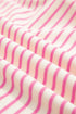Striped Pattern Short Ruffle Sleeve Round Neck Top