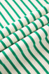 Striped Pattern Short Ruffle Sleeve Round Neck Top