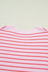 Striped Pattern Textured Knit Sleeveless Sweater Vest