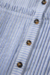 Striped Pleated Tiered Button Down Shirt