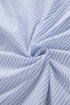 Striped Pleated Tiered Button Down Shirt