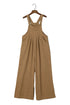 Striped Pleated Wide Leg Pocketed Jumpsuit